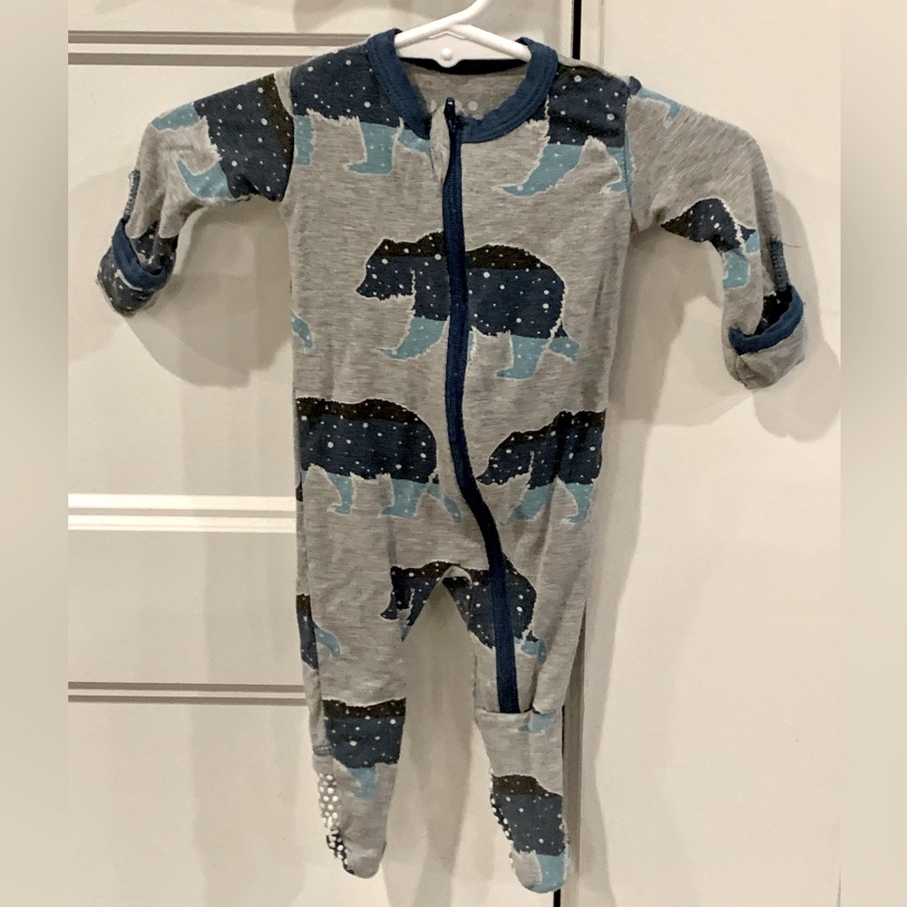 KicKee Pants Boys Print Footie with Zipper Newborn